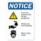Signmission OSHA Notice Sign, Notice Flu Symptoms, 5in X 3.5in Decal, 10PK, 3.5" W, 5" L, Notice Flu Symptoms OS-NS-D-35-25575-10PK - alternate 1